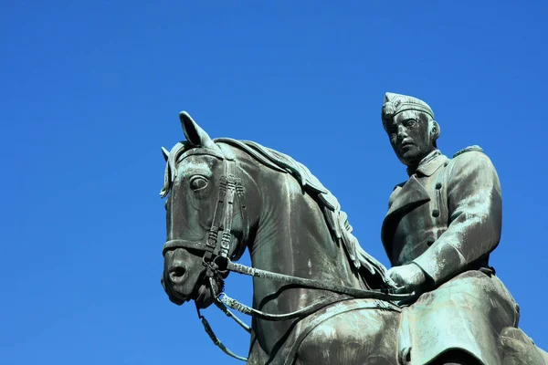Equestrian Statue of King Christian X in Copenhagen — Stock Photo, Image