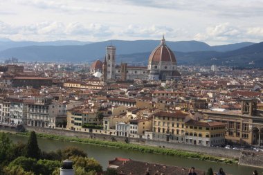 Şehir Floransa İtalya büyük kubbe ile Panoraması