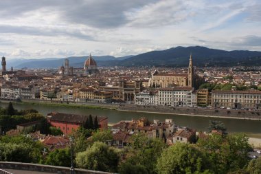 Şehir Floransa İtalya büyük kubbe ile Panoraması