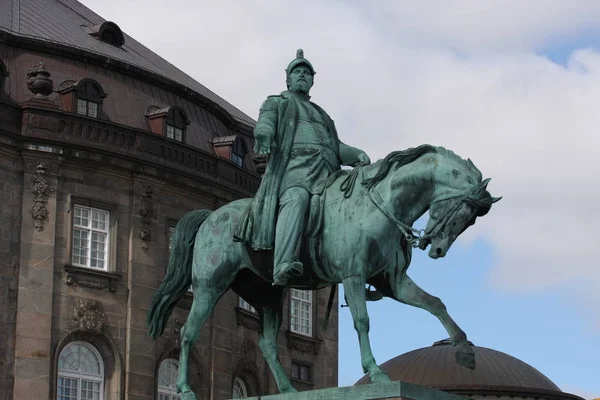 Statue Des Königs Kopenhagen — Stockfoto