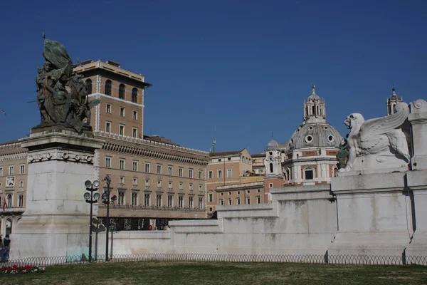 Estatuas Detalles Altare Della Patria Monumento Nazionale Vittorio Emanuele Roma — Foto de Stock