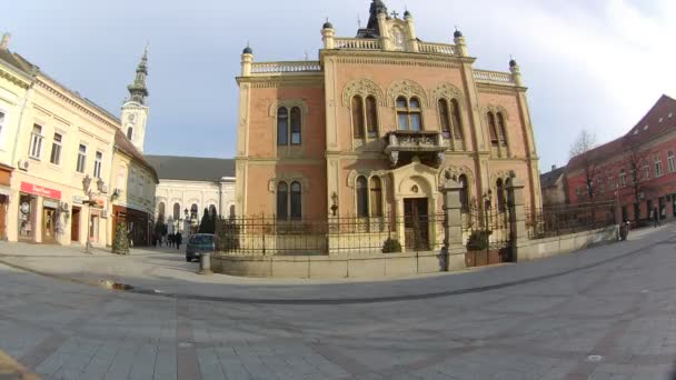 Novi Sad Servië Feb 2018 Vladicin Hof Paleis Van Bisschop — Stockvideo