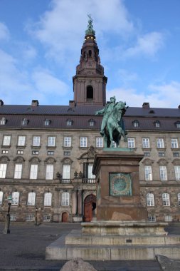 Heykel kral Frederik VII Kopenhag, Danimarka.