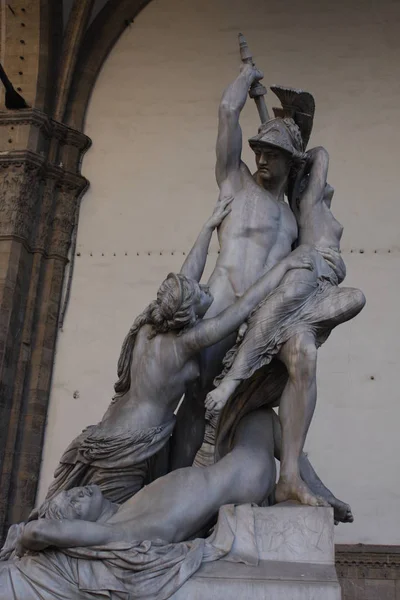 Die Vergewaltigung Der Polyxena Statue Florenz Italien — Stockfoto