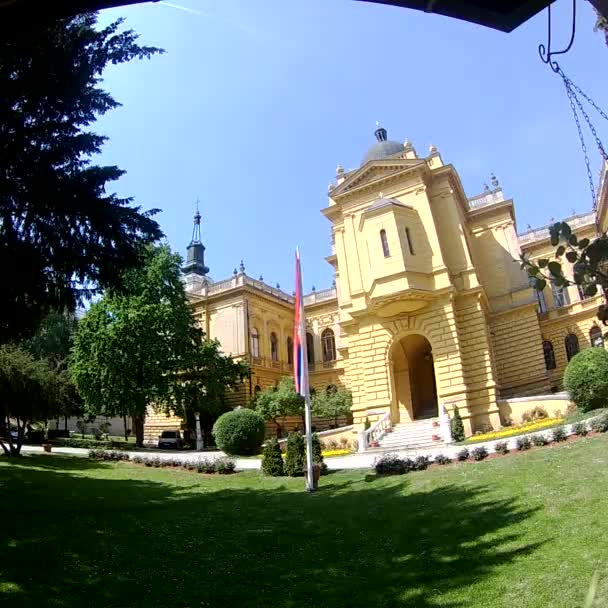 Corte Del Patriarcado Ciudad Sremski Karlovci Cerca Novi Sad Vojvodina — Vídeos de Stock