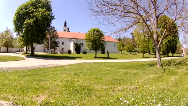 Krusedol Klášter Hory Fruska Gora Severu Srbska Provincii Vojvodina Srbsko — Stock video