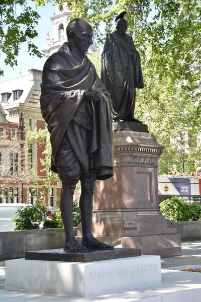 Statua Del Mahatma Gandhi Parliament Square Londra — Foto Stock