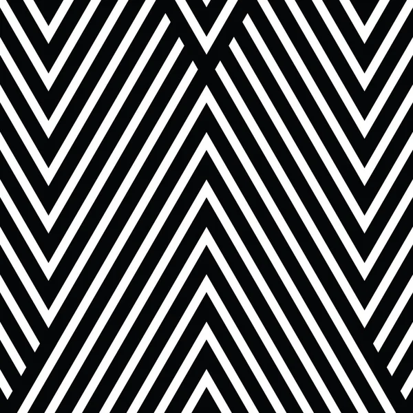 Lignes diagonales noires et blanches avec stipes formes triangulaires fond, texture vectorielle — Image vectorielle