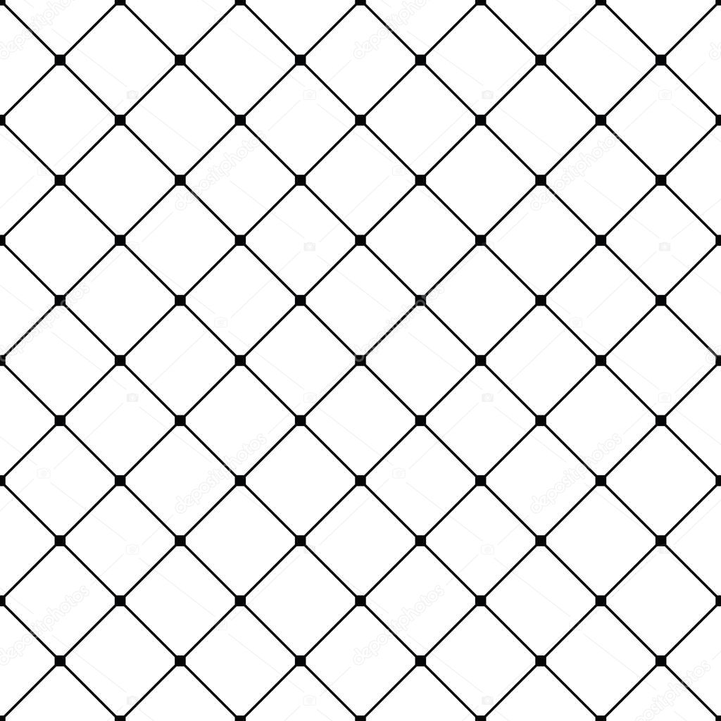 Abstract modern square pattern. Geometric background. Repeating geometric tiles with diagonal lines in monochrome. Vector seamless pattern. Modern stylish texture.