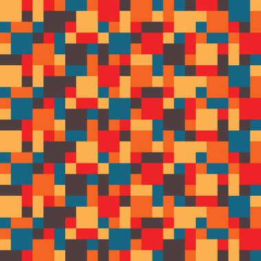 Dikdörtgenler soyut renkli hippi mozaik desen oluşur