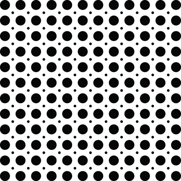 Vector monochrome dotted, polka dot pattern. — Stock Vector