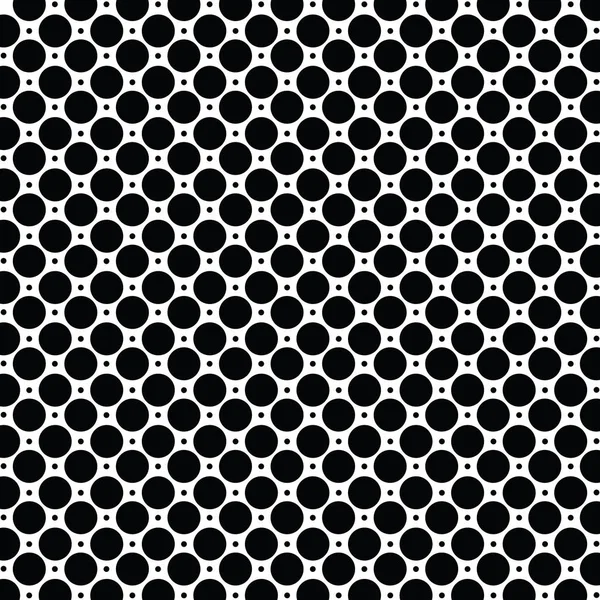 Vector monochrome dotted, polka dot pattern. — Stock Vector