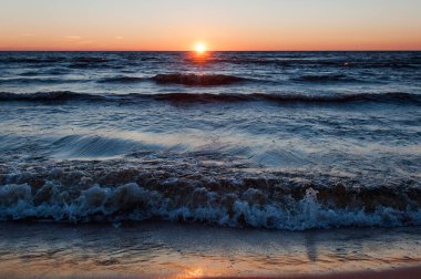 Sunset beach, Letonya, Baltık Denizi