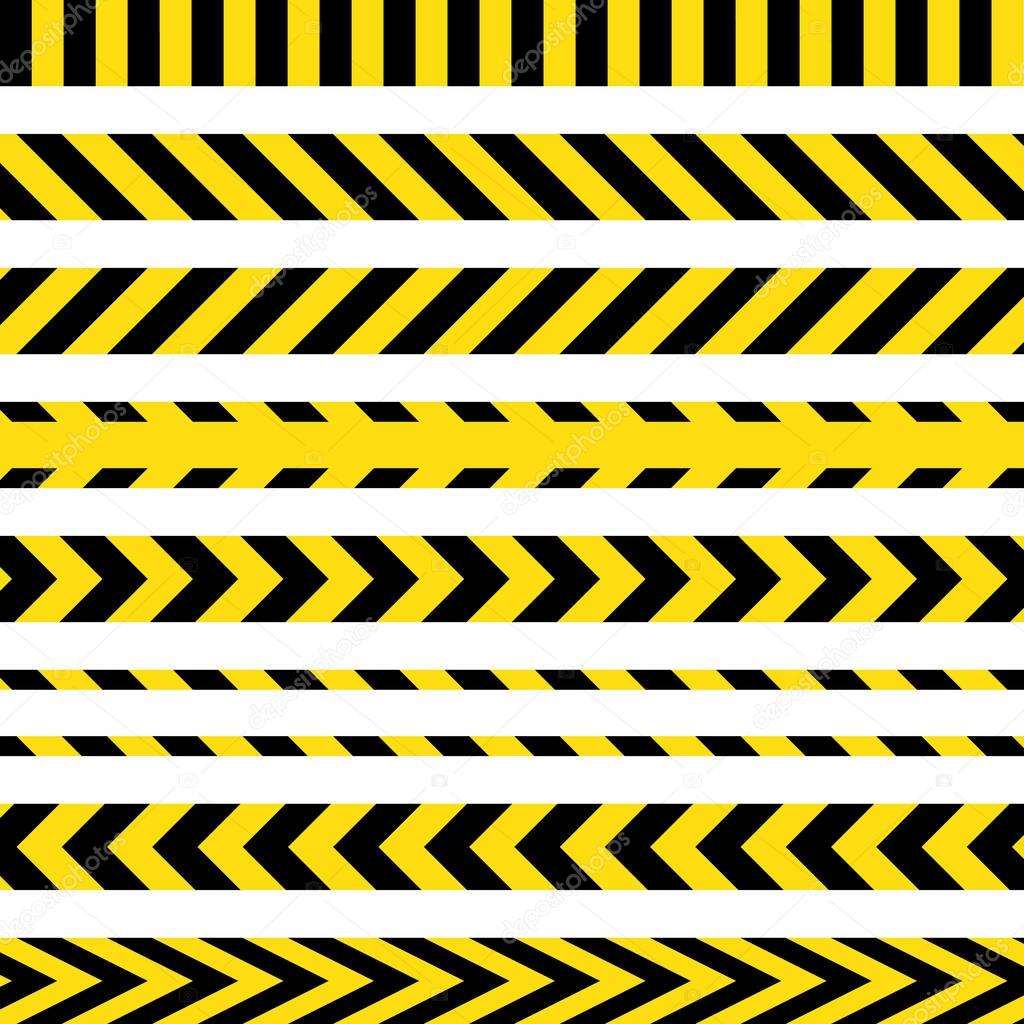 yellow and black danger ribbons
