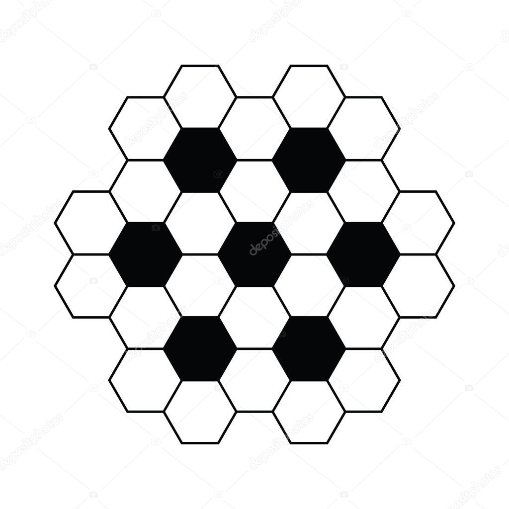 Football black and white symbol pattern, sport logo