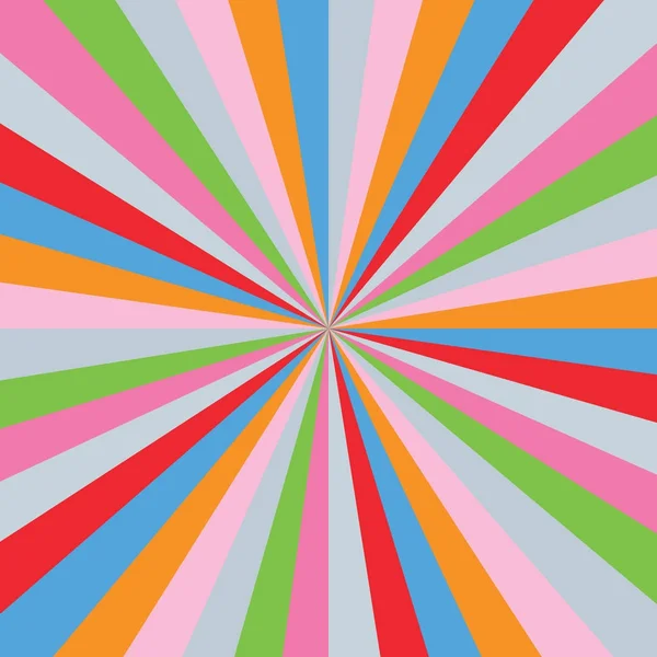 Farbiges Sonnenstrahl-Vektormuster mit diagonaler Linie, Streifenhintergrund. — Stockvektor