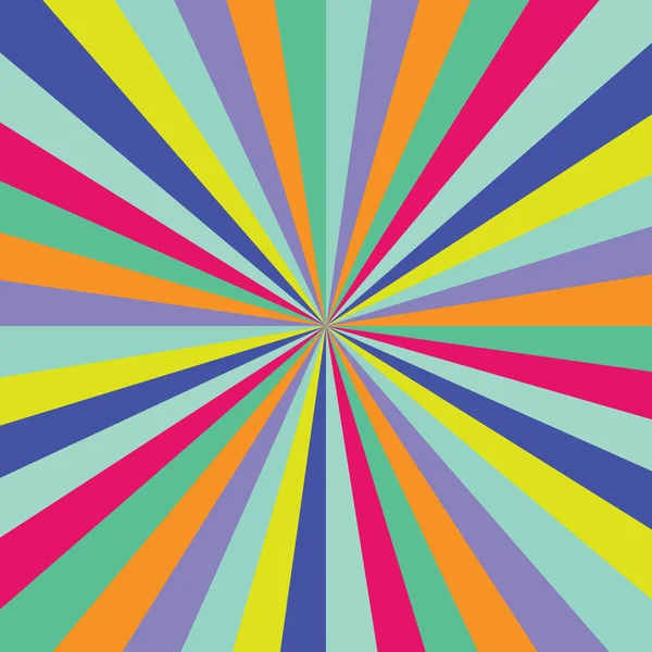 Renkli sunburst ray vektör desen diyagonal çizgili çizgili arka plan. — Stok Vektör