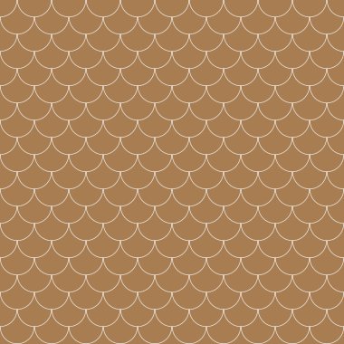 Geometrik balık Çin Dikişsiz desen ölçekler. Dalgalı Çatı döşeme arka planı tasarımı için. Modern yinelenen şık doku. Düz desen. Vektör