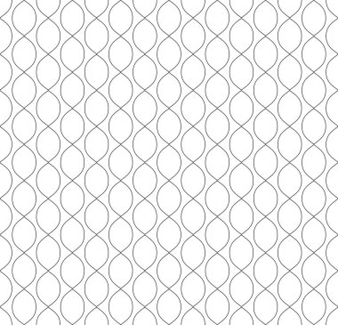 Vektör seamless modeli Arap tarzı. Grafik tek renkli arka plan ile ince dalgalı çizgiler, hassas kafes. Örgü, dantel, siyah ve beyaz doku dokuma. Lüks tasarım, tekrar fayans. Yaprak doku. Gözleri arka plan. Vektör.