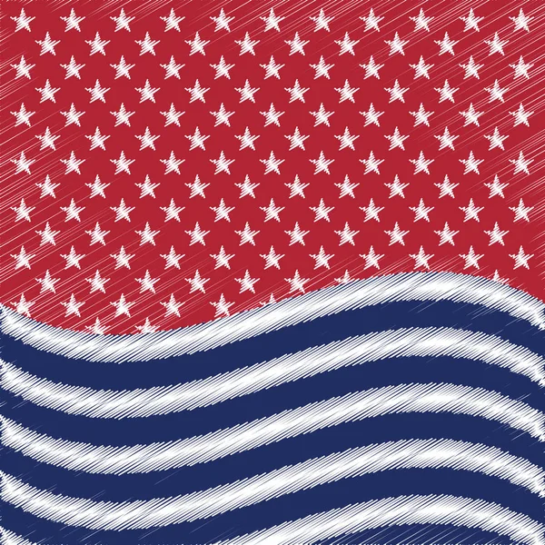 USA étoile vecteur arrière-plan. Cadre patriotique américain en papier découpé avec des étoiles et des rayures . — Image vectorielle