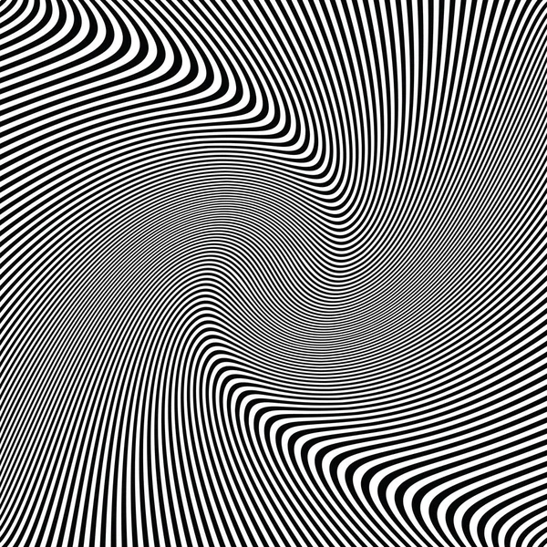 抽象波ストライプ黒と白の光アート波状の背景、シマウマ テクスチャ — ストックベクタ