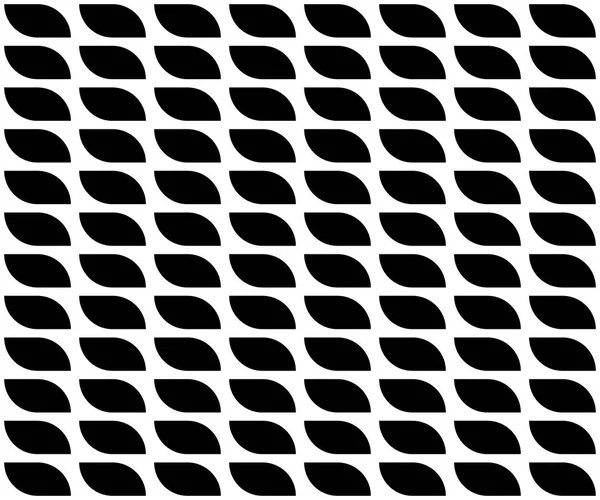 Vector wave shapes illustration of seamless black and white abstract pattern — Stock Vector