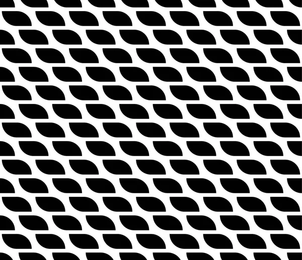 Vector wave shapes illustration of seamless black and white abstract pattern — Stock Vector