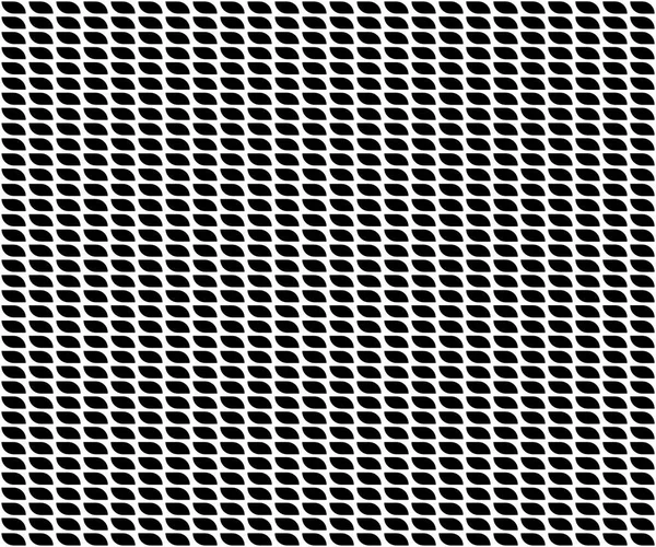 Formas de onda vetorial ilustração de padrão abstrato preto e branco sem costura —  Vetores de Stock