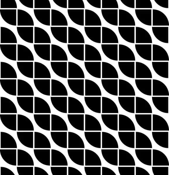 Vector formas de onda ilustración de patrón abstracto blanco y negro sin costuras — Vector de stock