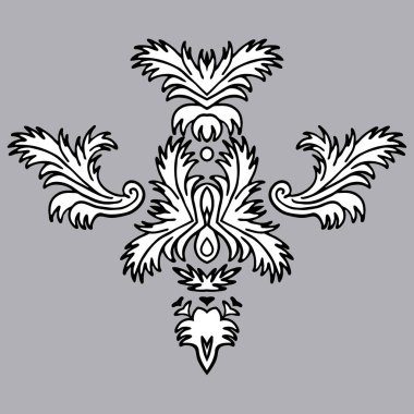 Vintage stile tasarımında için süs çiçek lüks öğe.