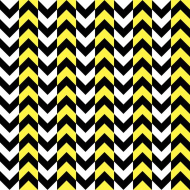 siyah ve beyaz zikzak çizgili desen. Zigzag geometrik yinelenen desen. Vektör tasarımı