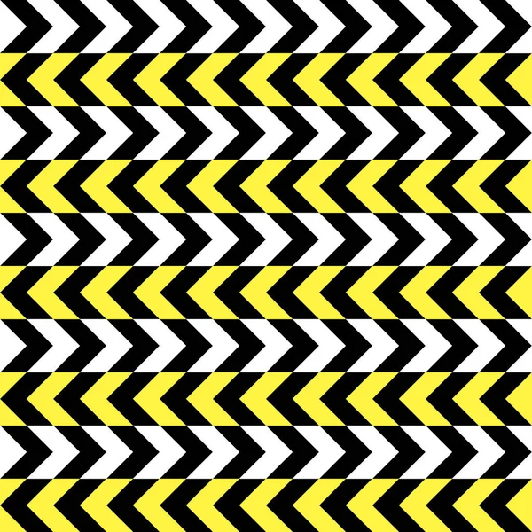 Motif rayures zigzag noir et blanc. Schéma géométrique de répétition du zigzag. Conception vectorielle — Image vectorielle