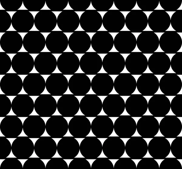 Modern repeating seamless pattern of repeat round shapes. Black and white circle dot stylish texture. Geometric background. Vector illustration. — Stock Vector