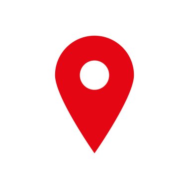 Düz simge veya konum vektörü simgesi