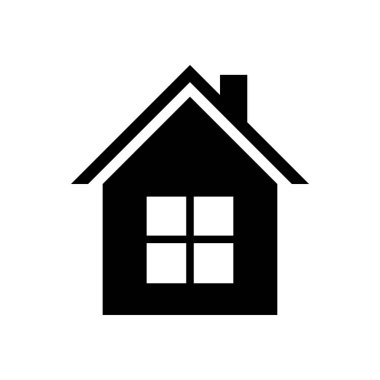 Noel Evi ikonu Vektörü basit düz sembol