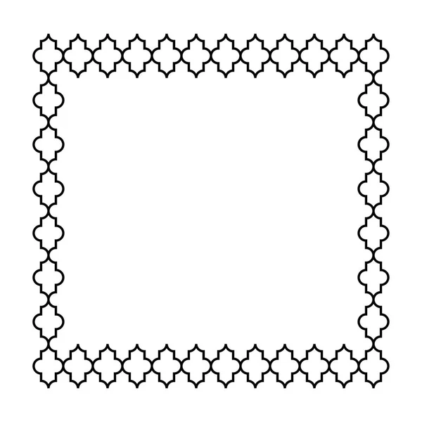 Linterna árabe formas azulejo símbolo marco o logotipo . — Archivo Imágenes Vectoriales