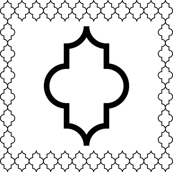 아랍식 랜턴은 타일 모양의 문장이나 로고를 만든다. — 스톡 벡터