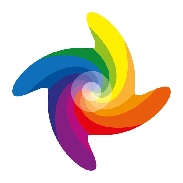 Farbwindrad oder Farbkreis mit zwölf Farben — Stockvektor