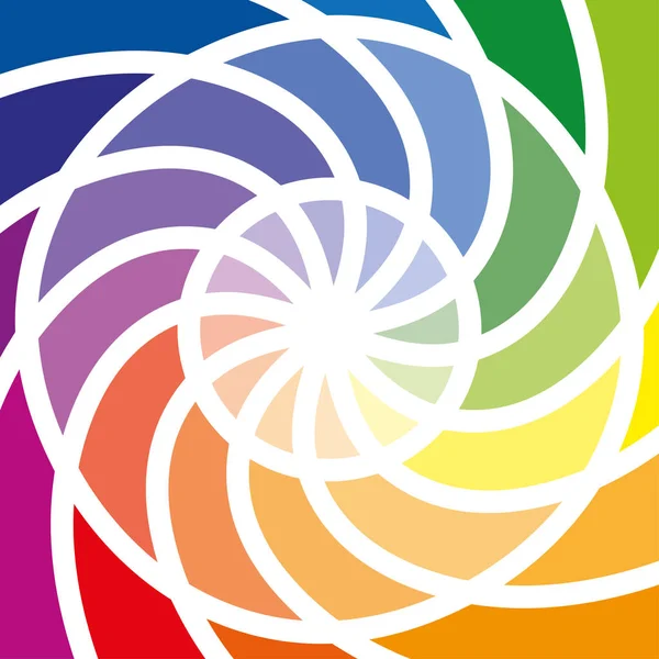 Roue de couleur ou cercle de couleur avec douze couleurs — Image vectorielle