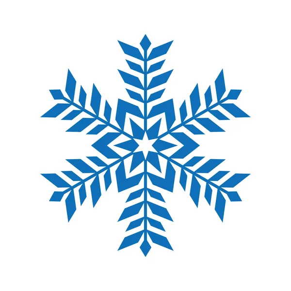 Logo del icono del copo de nieve. Navidad vector símbolo de nieve — Archivo Imágenes Vectoriales