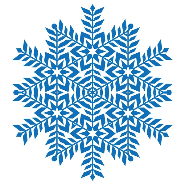 Logo del icono del copo de nieve. Navidad vector símbolo de nieve — Archivo Imágenes Vectoriales