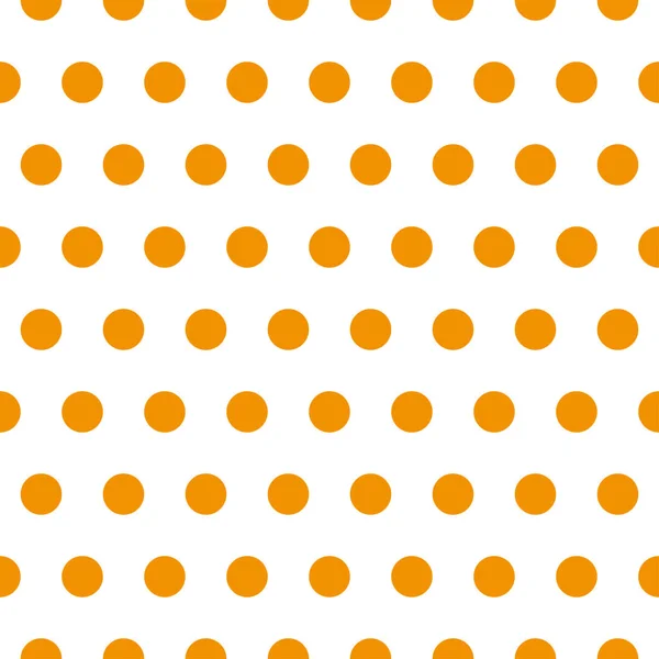 Pomarańczowy materiał w kropki. Wzór wektora wstecznego — Wektor stockowy