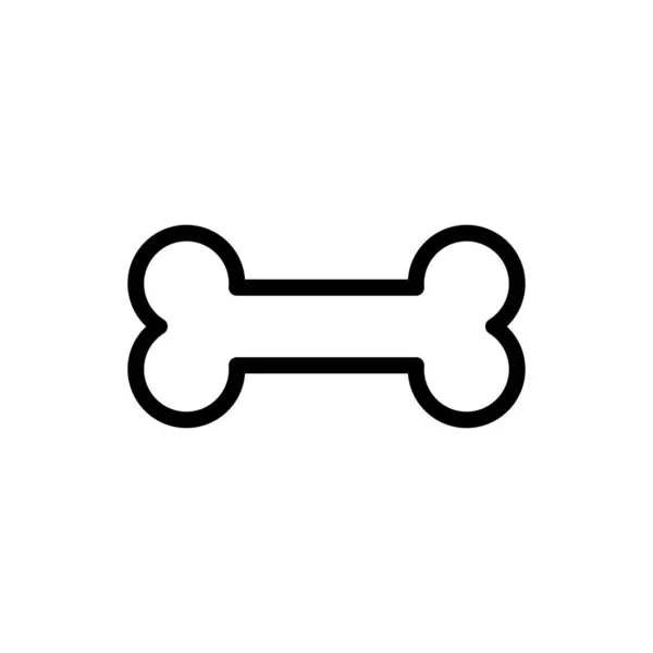 Simbolo o segno vettore della linea ossea del cane . — Vettoriale Stock