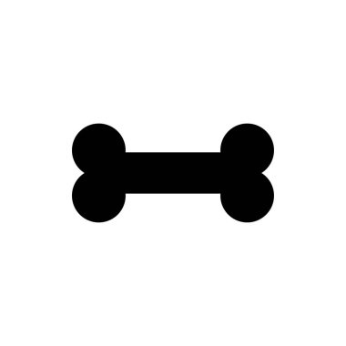 Köpek kemiği siyah vektör sembolü veya işareti.