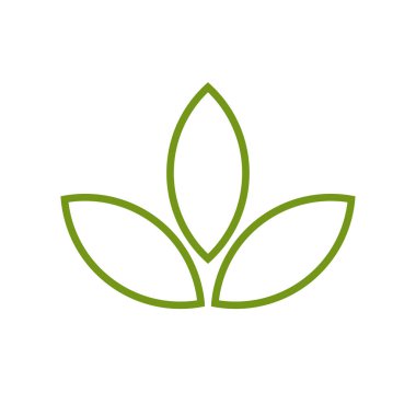 Yeşil yaprak doğal ve organik süs sembolü.