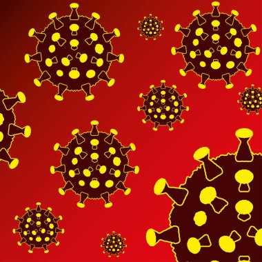Coronavirus bakteri hücre ikonu enfeksiyonu Çin.