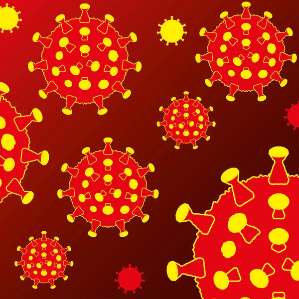 Бактериальная коронавирусная текстура Китай — стоковый вектор