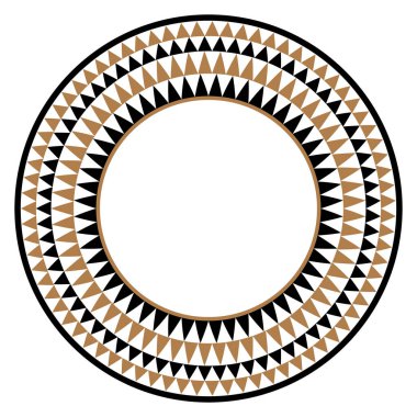 Etnik Afrika kabilesinin yuvarlak vektör sanat çerçevesi