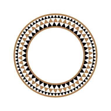 Etnik Afrika kabilesinin yuvarlak vektör sanat çerçevesi