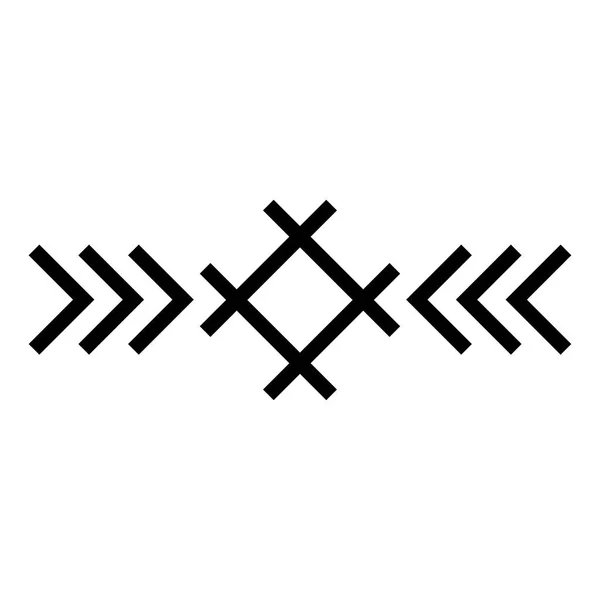 Stary znak dębu bałtyckiego. Ludowy symbol ogrodu. — Wektor stockowy
